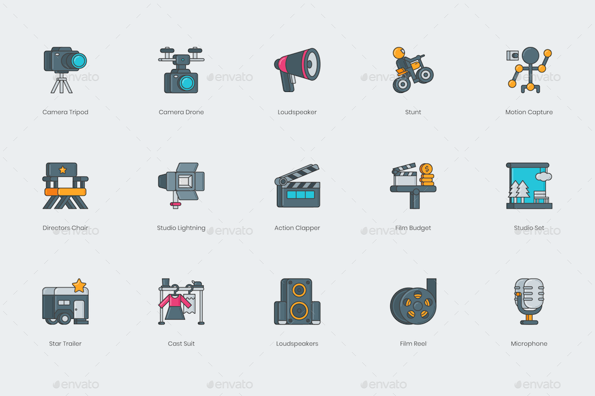Video Production Icons, Icons GraphicRiver